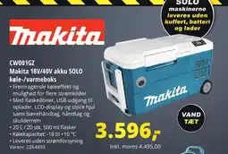 10-4 Byggecenter CW001GZ Makita 18V/40V akku SOLO køle-/varmeboks tilbud