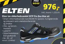 10-4 Byggecenter ELTEN Elten lan sikkerhedssandal XXTP Pro Boa blue air tilbud