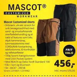 10-4 Byggecenter MASCOT® Mascot Customized shorts tilbud