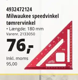10-4 Byggecenter Milwaukee speedvinkel tømrervinkel tilbud