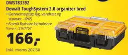 10-4 Byggecenter DWST83392 Dewalt ToughSystem 2.0 organizer bred tilbud