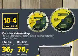 10-4 universal diamantklinge