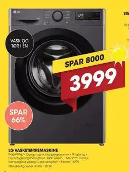 Expert LG VASKETØRREMASKINE tilbud