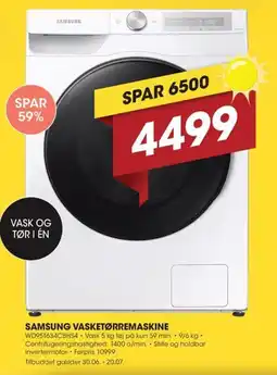 Expert SAMSUNG VASKETØRREMASKINE tilbud