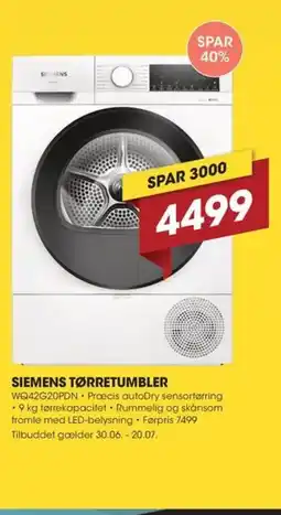 Expert SIEMENS TØRRETUMBLER tilbud