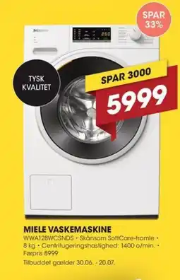 Expert MIELE VASKEMASKINE tilbud