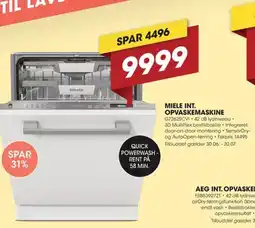 Expert Miele int. opvaskemaskine tilbud