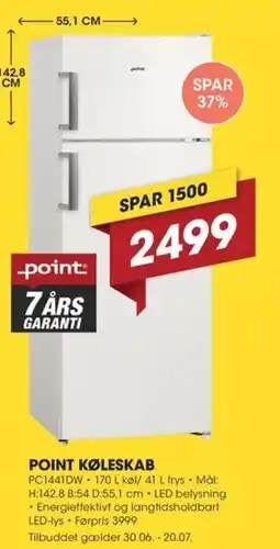 Expert POINT KØLESKAB tilbud