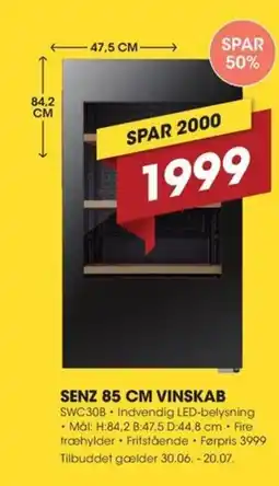 Expert SENZ 85 CM VINSKAB tilbud