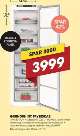 Expert GRUNDIG INT. FRYSESKAB tilbud