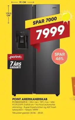 Expert POINT AMERIKANERSKAB tilbud