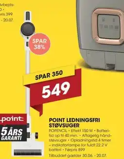 Expert POINT LEDNINGSFRI STØVSUGER tilbud