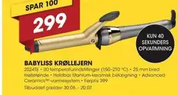 Expert BABYLISS KRØLLEJERN tilbud