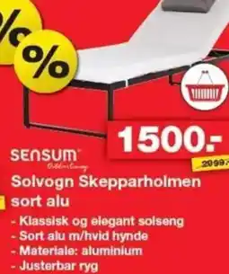 Bauhaus Solvogn Skepparholmen sort alu tilbud