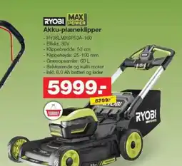 Bauhaus MAXI RYOBI POWER Akku-plæneklipper tilbud