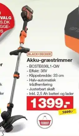 Bauhaus BLACK+DECKER Akku-græstrimmer tilbud