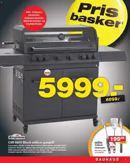 Bauhaus Kingstone Cliff 6605 Black edition gasgrill tilbud