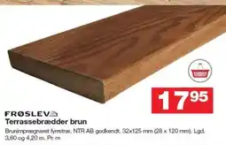 Bauhaus FRØSLEV Terrassebrædder brun tilbud