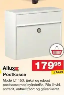Bauhaus Allux Postkasse tilbud