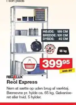 Bauhaus REGALUX Reol Express tilbud