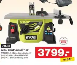 Bauhaus RYOBI Akku Bordrundsav 18V tilbud