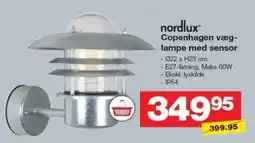 Bauhaus Nordlux® copenhagen væg- lampe med sensor tilbud
