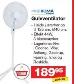 Bauhaus PRO KUMA Gulvventilator tilbud