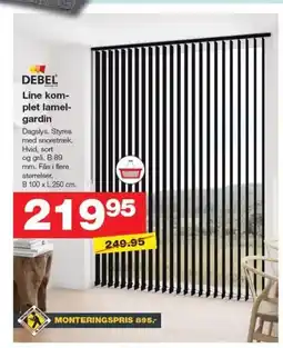 Bauhaus DEBEL Line kom- plet lamel- gardin tilbud