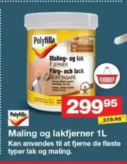Bauhaus Polyfilla maling- og lakfjerner tilbud