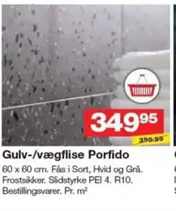 Bauhaus Gulv-/vægflise Porfido tilbud