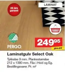 Bauhaus PERGO Laminatgulv Select Oak tilbud