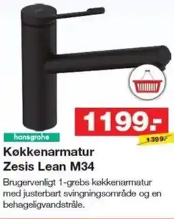 Bauhaus Hansgrohe køkkenarmatur zesis lean m34 tilbud