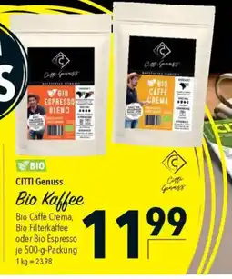 Citti CITTI Genuss Bio Kaffee tilbud