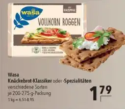 Wasa knäckebrot-klassiker oder -spezialitäten