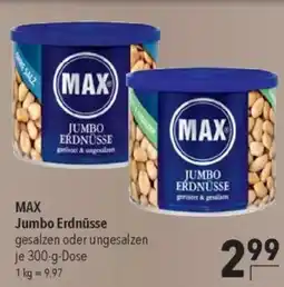 Citti MAX Jumbo Erdnüsse gesalzen oder ungesalzen tilbud