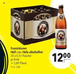 Citti Franziskaner Hell oder Hefe alkoholfrei tilbud