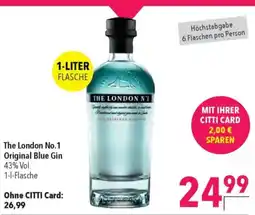Citti The London No.1 Original Blue Gin tilbud