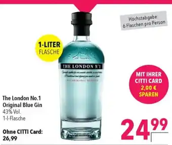 Citti The London No.1 Original Blue Gin tilbud
