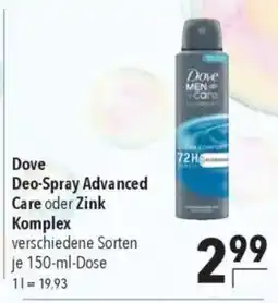 Citti Dove Deo-Spray Advanced Care oder Zink tilbud