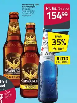 Fleggaard Kronenbourg 1664 el. grimbergen tilbud