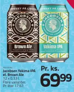 Fleggaard Jacobsen Yakima IPA el. Brown Ale tilbud
