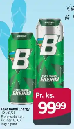 Fleggaard Faxe Kondi Energy tilbud