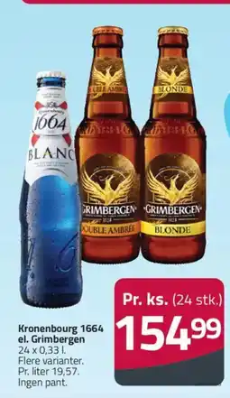 Fleggaard Kronenbourg 1664 el. Grimbergen tilbud