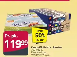 Fleggaard Cloetta Mini Muh el. Smarties tilbud
