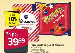 Fleggaard Fazer Dumle Original el. Marianne tilbud