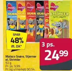 Fleggaard Malaco Snøre, Stjerner el. Strimler tilbud