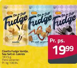 Fleggaard Cloetta Fudge Vanilje, Sea Salt el. Lakrids tilbud