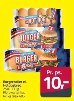Fleggaard Burgerboller el. Hotdogbrød tilbud