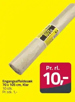 Fleggaard Engangsaffaldssæk 70 x 105 cm, Klar tilbud