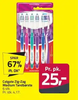 Fleggaard Colgate Zig-Zag Medium Tandbørste tilbud